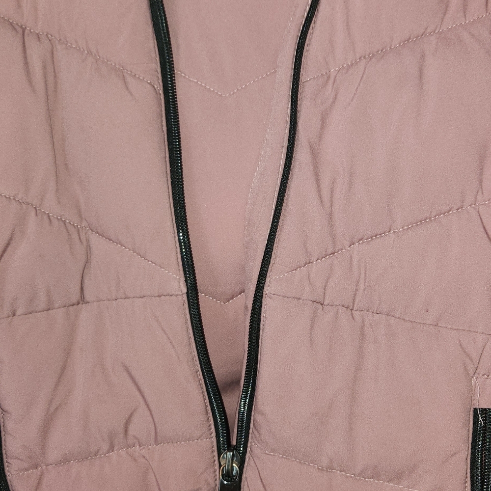 DKNY Mauve Quilted Puffer Jacket